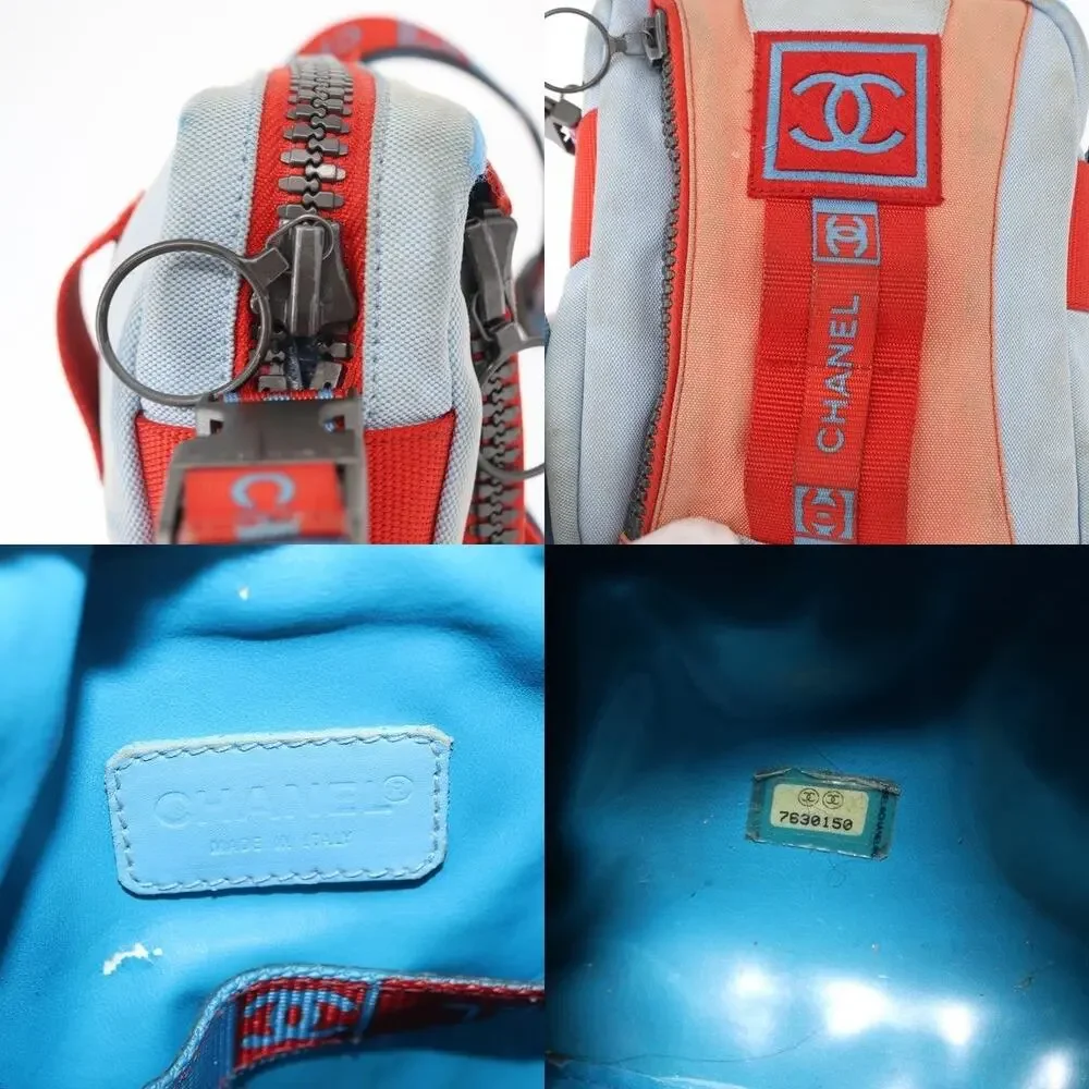 Chanel Nylon Sports Line Shoulder Bag Red